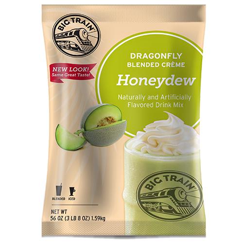 Dragonfly Honeydew Blended Creme Frappe - Big Train Mix - Bag 3.5 pounds-Powdered Base-Big Train-Restaurant Supply Drop