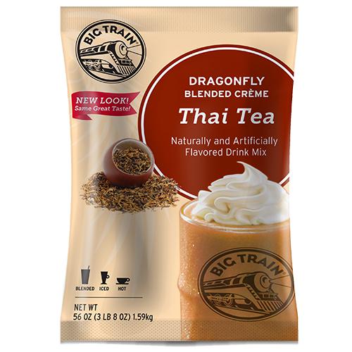 Dragonfly Thai Tea Blended Creme Frappe - Big Train Mix - Bag 3.5 pounds-Powdered Base-Big Train-Restaurant Supply Drop