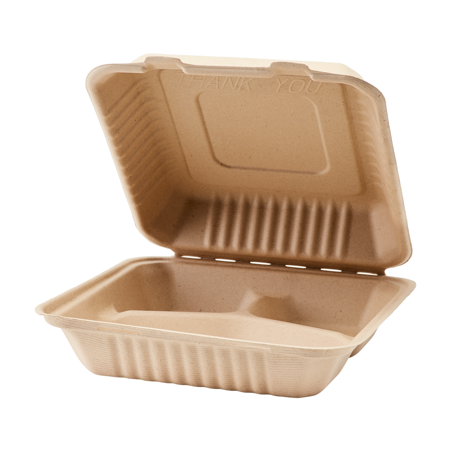 Extra Large Biodegradable 3 Compartment Takeout Box - Karat Earth 9x9 Bagasse Compostable Container- 200 ct-To-Go Packaging-Karat-Restaurant Supply Drop