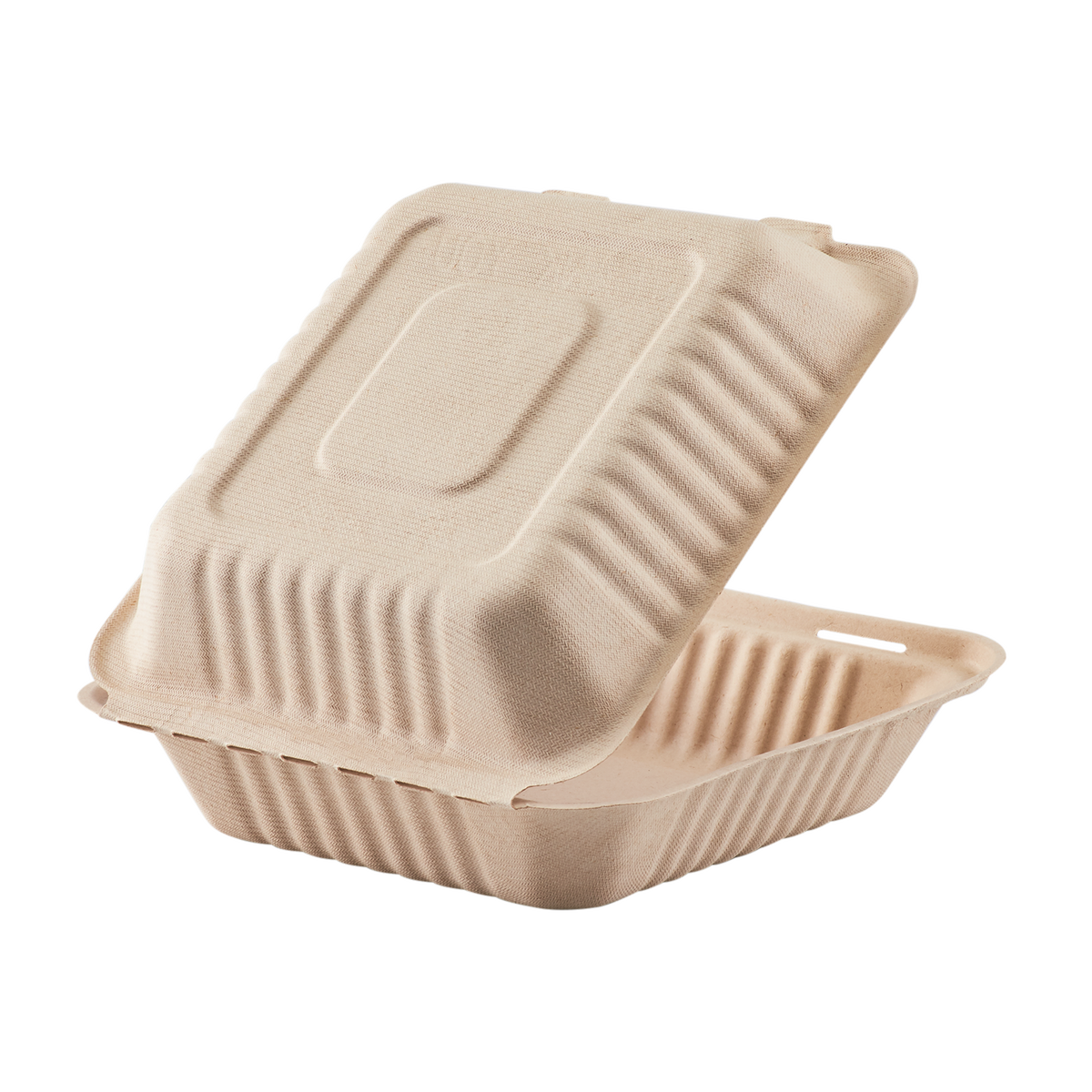 Extra Large Biodegradable Take Out Boxes - Karat Earth 9x9 Bagasse Containers - 200 ct-To-Go Packaging-Karat-Restaurant Supply Drop