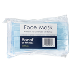 Face Mask with Elastic Ear Loops, 3-Ply - 50 Bulk Face Masks-Janitorial & Sanitation-Karat-Restaurant Supply Drop