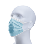 Face Mask with Elastic Ear Loops, 3-Ply - 50 Bulk Face Masks-Janitorial & Sanitation-Karat-Restaurant Supply Drop