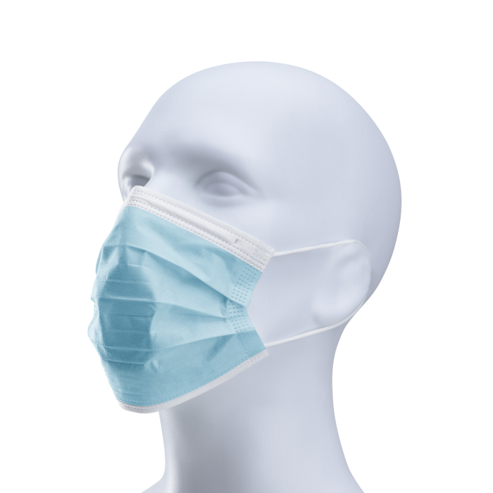 Face Mask with Elastic Ear Loops, 3-Ply - 50 Bulk Face Masks-Janitorial & Sanitation-Karat-Restaurant Supply Drop