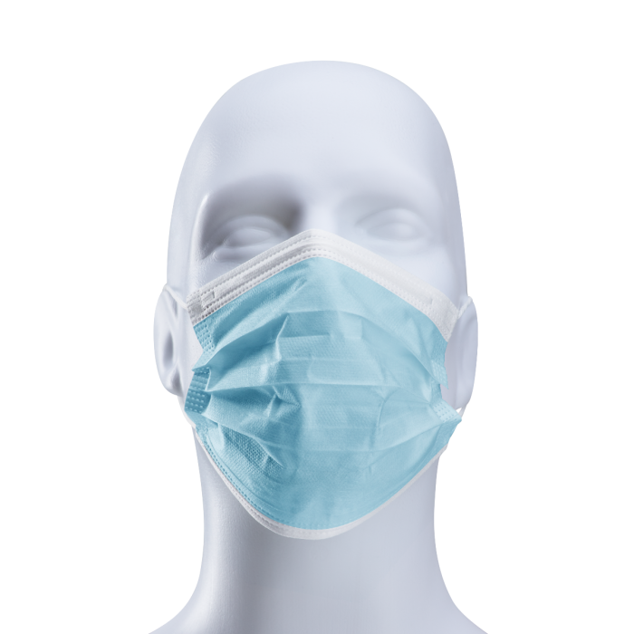 Face Mask with Elastic Ear Loops, 3-Ply - 50 Bulk Face Masks-Janitorial & Sanitation-Karat-Restaurant Supply Drop