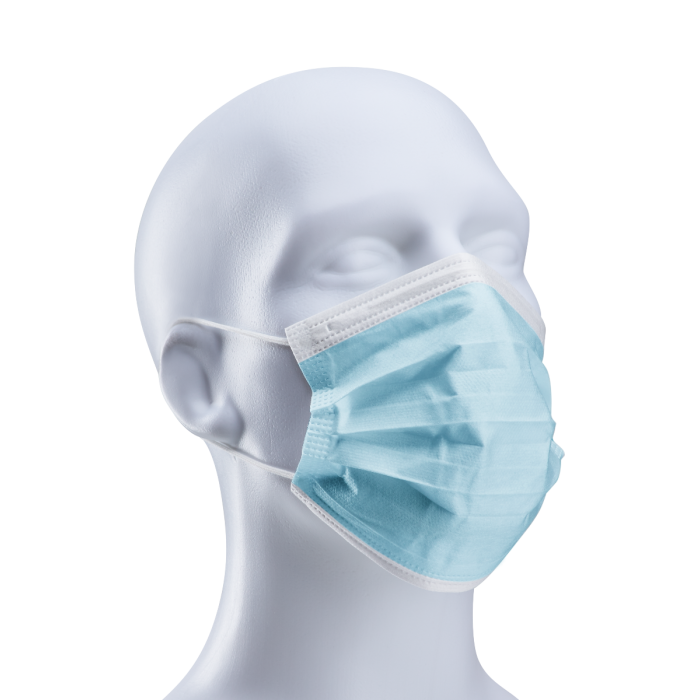 Face Mask with Elastic Ear Loops, 3-Ply - 50 Bulk Face Masks-Janitorial & Sanitation-Karat-Restaurant Supply Drop
