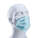 Face Mask with Elastic Ear Loops, 3-Ply - 50 Bulk Face Masks-Janitorial & Sanitation-Karat-Restaurant Supply Drop