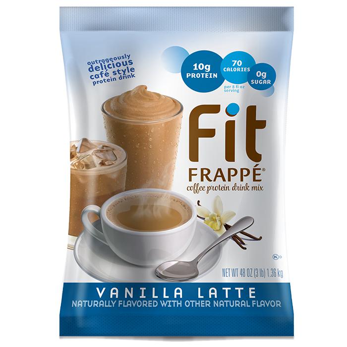 Fit Frappe Protein Drink - Big Train Mix Vanilla Latte (3 lbs)-Powdered Base-Big Train-Restaurant Supply Drop