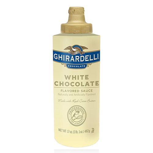 Ghirardelli White Chocolate Flavored Sauce Squeeze Bottle (16oz)-Sauces-Ghirardelli-Restaurant Supply Drop