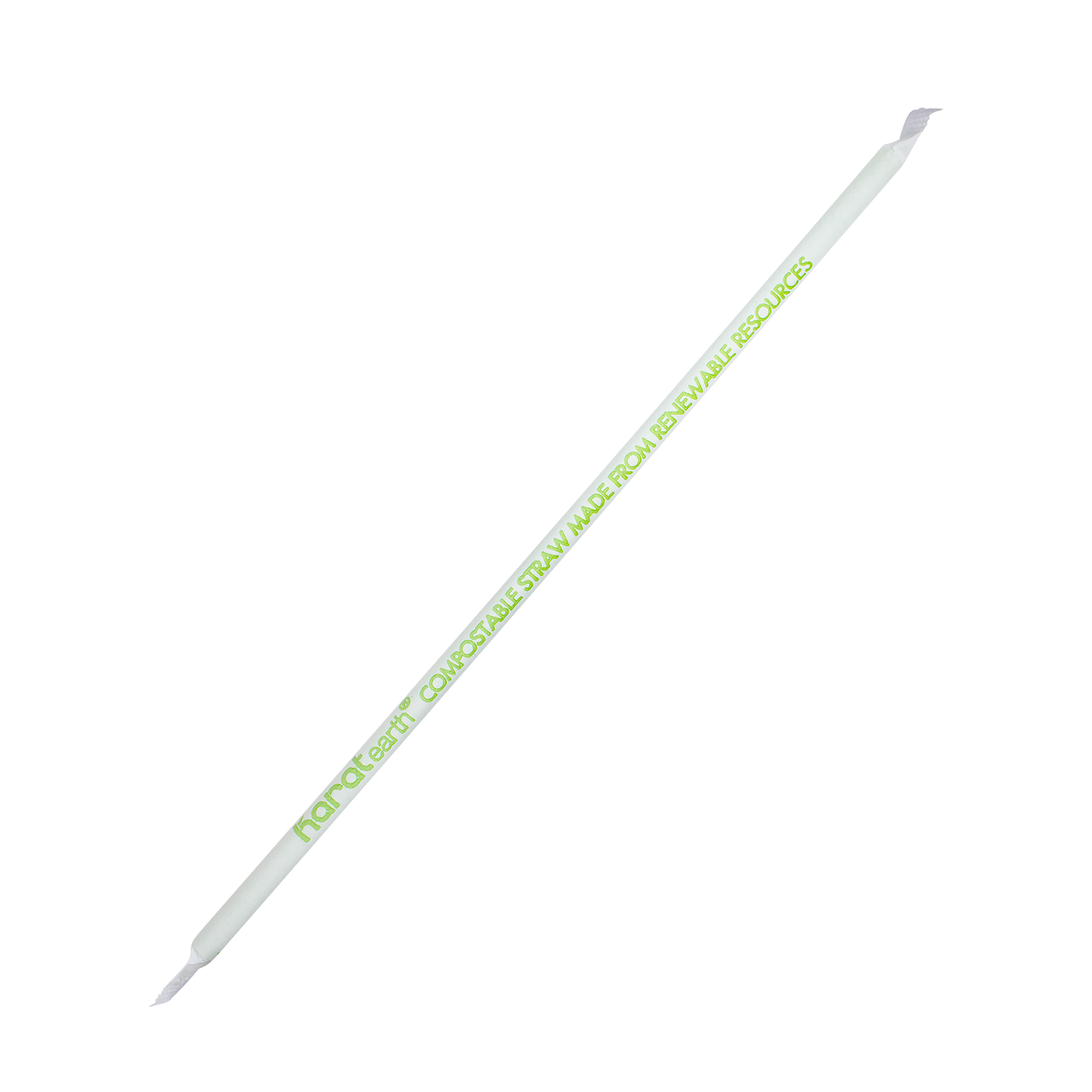 Green PLA Straws Earth 9.5" Jumbo PLA Straws (5mm) Wrapped in Paper - Green- 4,800 count-Straws & Stirrers-Karat-Restaurant Supply Drop
