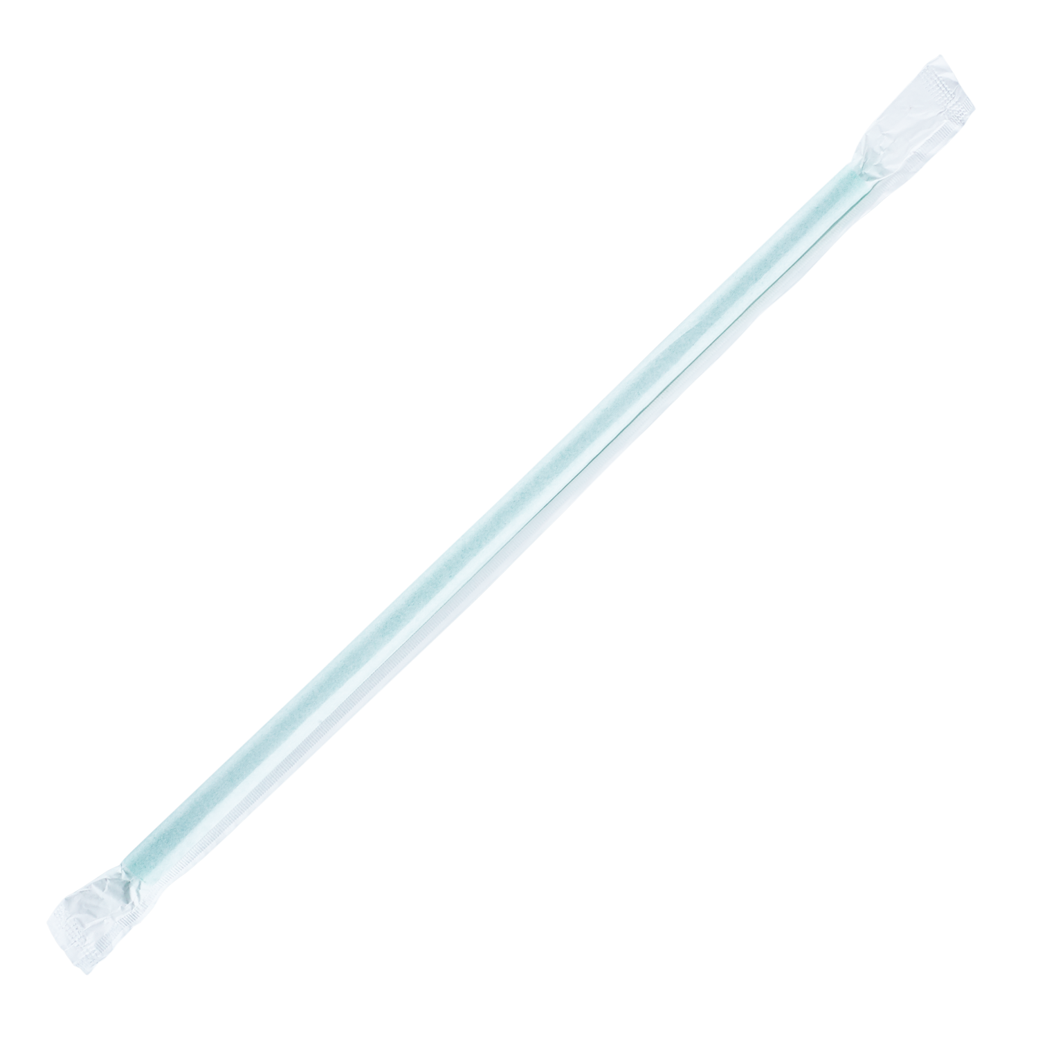 Green Plastic Straws - 9'' Giant Straws (8mm) Wrapped in Paper - Green - 2,500 count-Straws & Stirrers-Karat-Restaurant Supply Drop