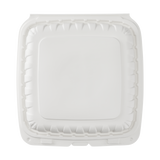 Jumbo White Takeout Boxes - 9"x9" Mineral Filled Hinged Food Containers- Karat Earth 120ct-To-Go Packaging-Karat-Restaurant Supply Drop