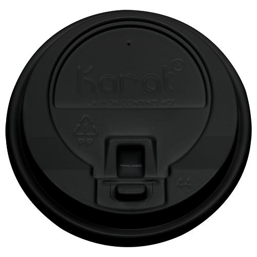 Karat 10-24oz Enclosure Lids - Black (90mm) - 1,000 ct-Cups & Lids-Karat-Restaurant Supply Drop