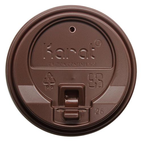Karat 10-24oz Enclosure Lids - Brown (90mm) - 1,000 ct-Cups & Lids-Karat-Restaurant Supply Drop