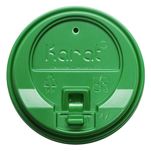 Karat 10-24oz Enclosure Lids - Green (90mm) - 1,000 ct-Cups & Lids-Karat-Restaurant Supply Drop