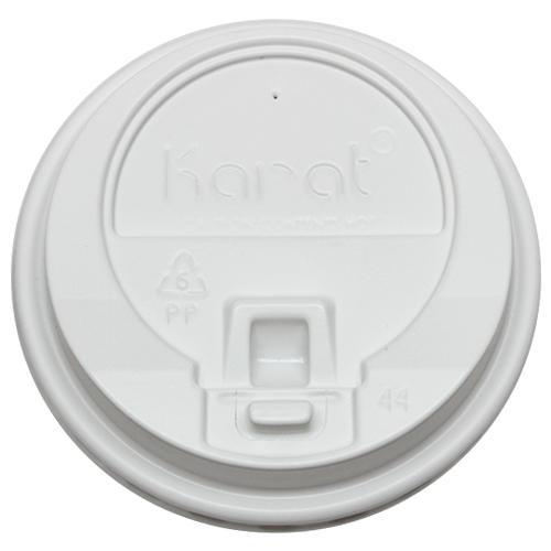 Karat 10-24oz Enclosure Lids - White (90mm) - 1,000 ct-Cups & Lids-Karat-Restaurant Supply Drop