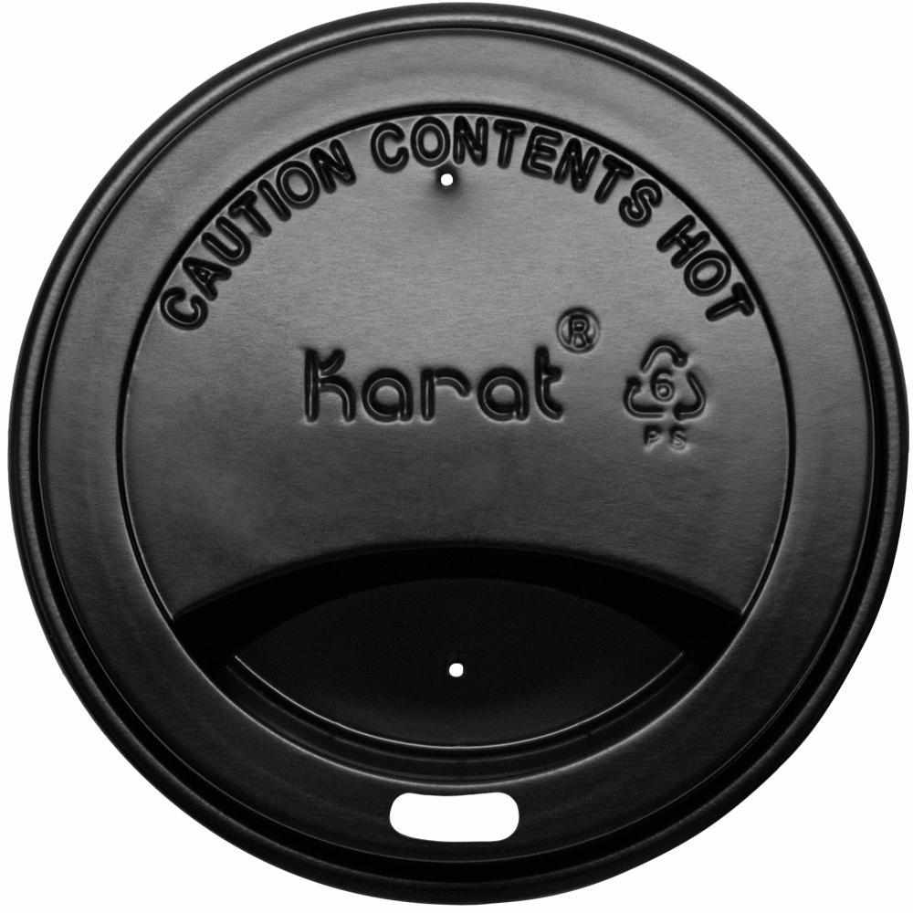 Karat 10-24oz Sipper Dome Lids - Black (90mm) - 1,000 ct-Cups & Lids-Karat-Restaurant Supply Drop