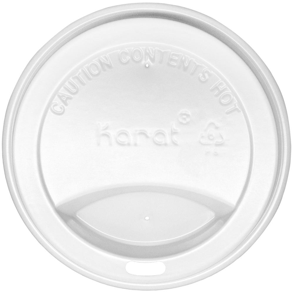 Karat 10-24oz Sipper Dome Lids - White (90mm) - 1,000 ct-Cups & Lids-Karat-Restaurant Supply Drop