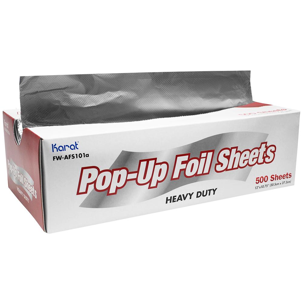 Karat 12" x 10.75" Heavy-Duty Pop-up Aluminum Foil Sheets-Food Preparation-Karat-Restaurant Supply Drop