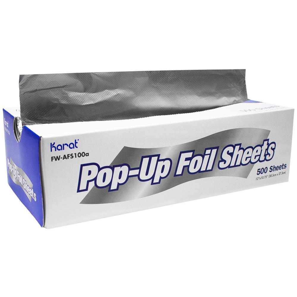 Karat 12" x 10.75" Standard Pop-up Aluminum Foil Sheets-Food Preparation-Karat-Restaurant Supply Drop