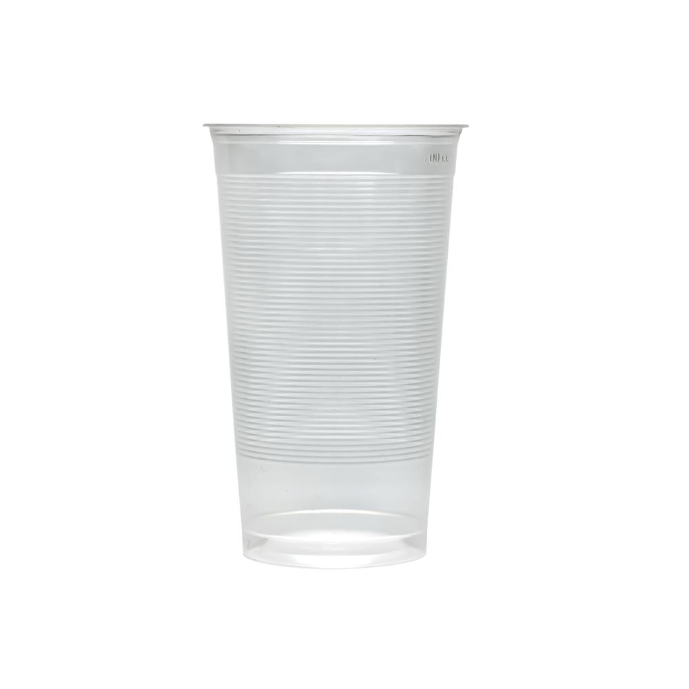 Karat 24 oz. PP U-Rim, Ribbed Cold Cups (95mm) - 1,000 ct-Cups & Lids-Karat-Restaurant Supply Drop