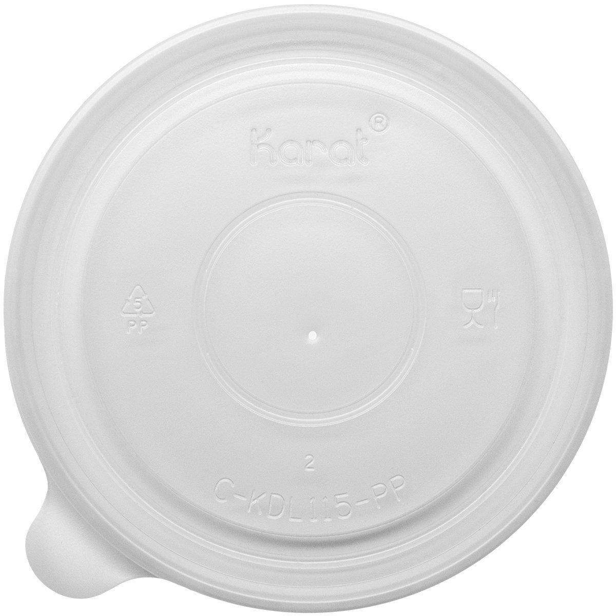 Karat 32 oz PP Food Container Flat Lids (115mm) - 500 ct-To-Go Packaging-Karat-Restaurant Supply Drop