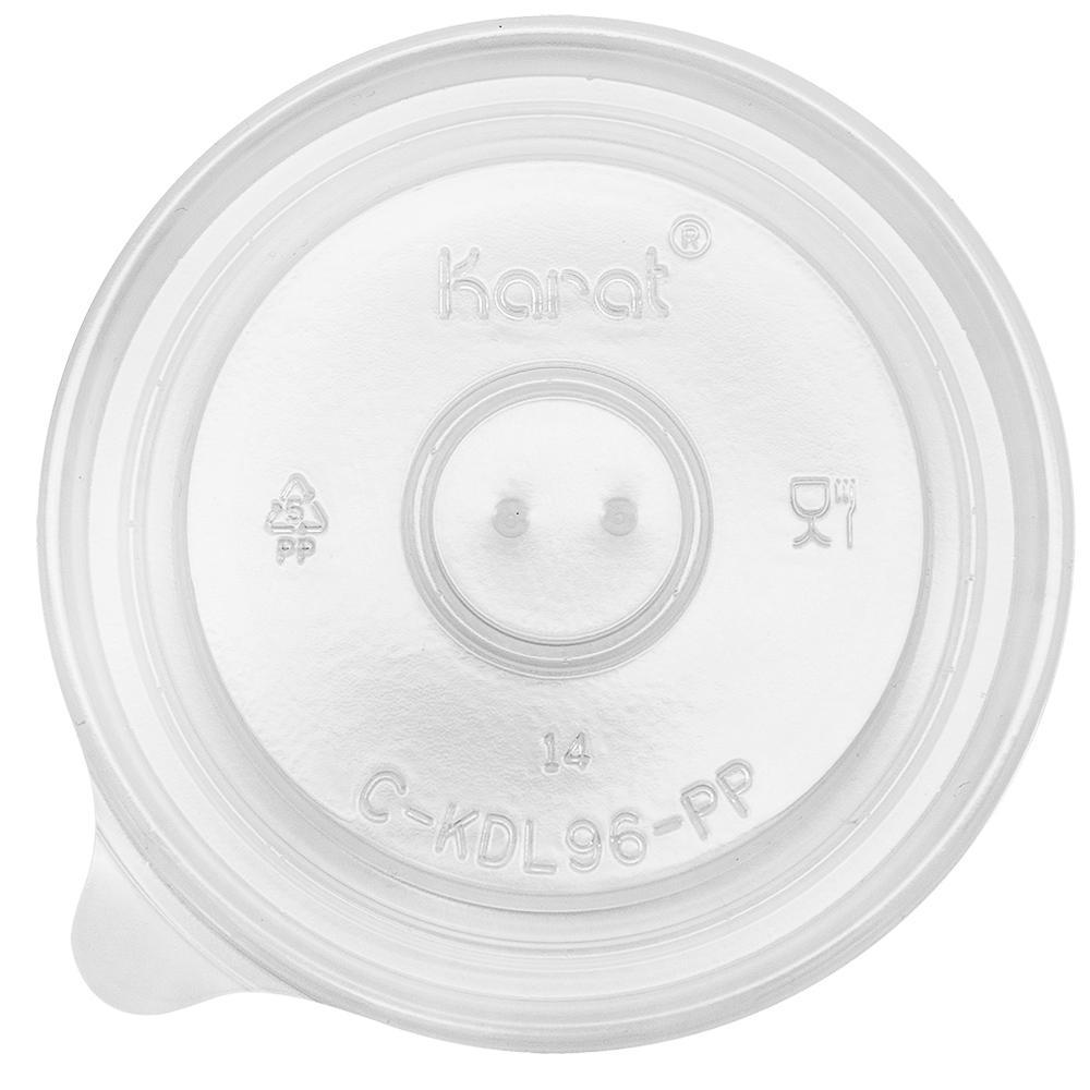 Karat 6oz - 16oz PP Gourmet Food Container Flat Lids (96mm) - 1,000 ct-To-Go Packaging-Karat-Restaurant Supply Drop