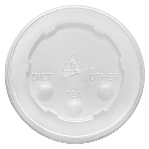 Karat 84mm PS Flat Lids - 1,000 ct-Cups & Lids-Karat-Restaurant Supply Drop