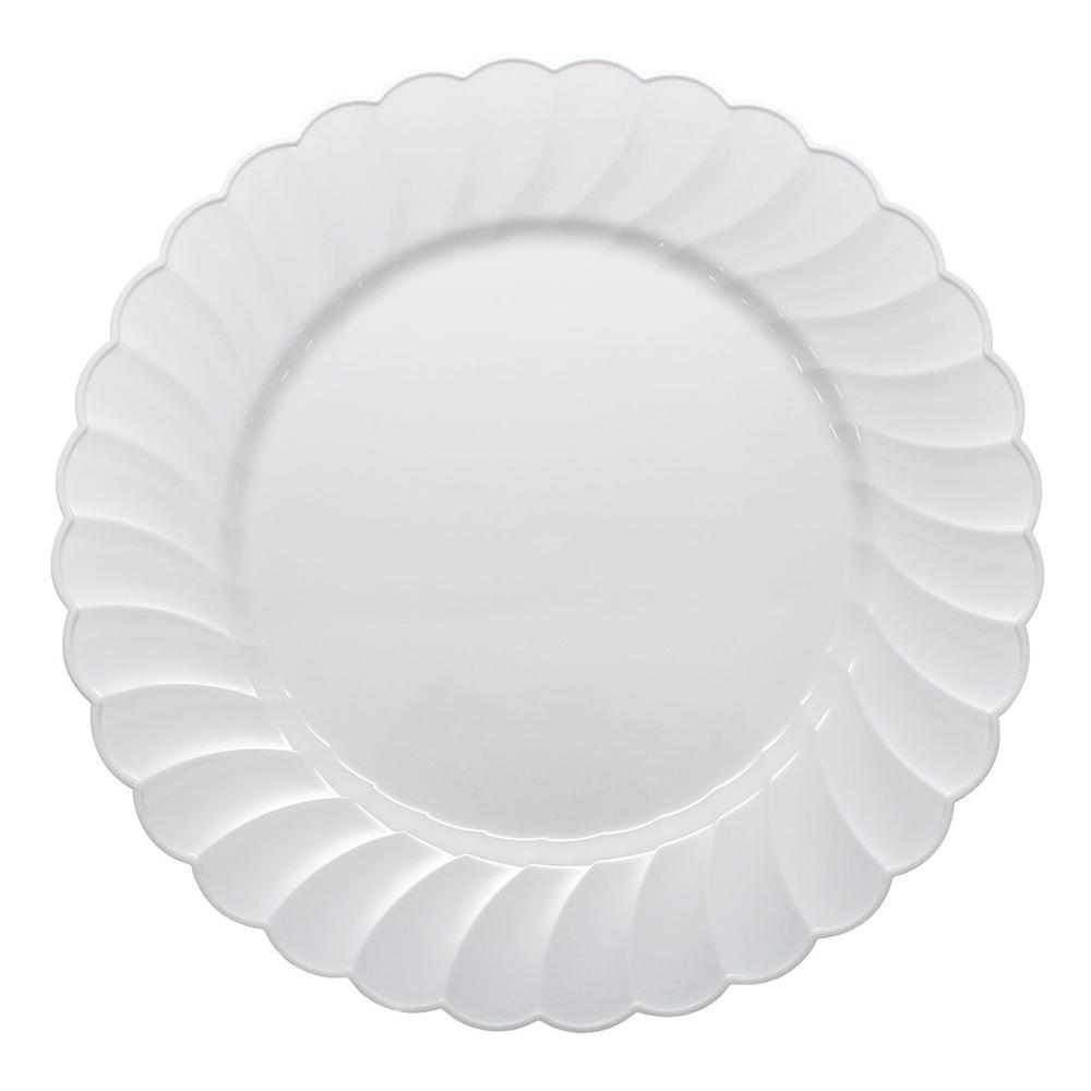 Karat 9" PS Scalloped Plate - White - 120 ct-Bowls & Plates-Karat-Restaurant Supply Drop