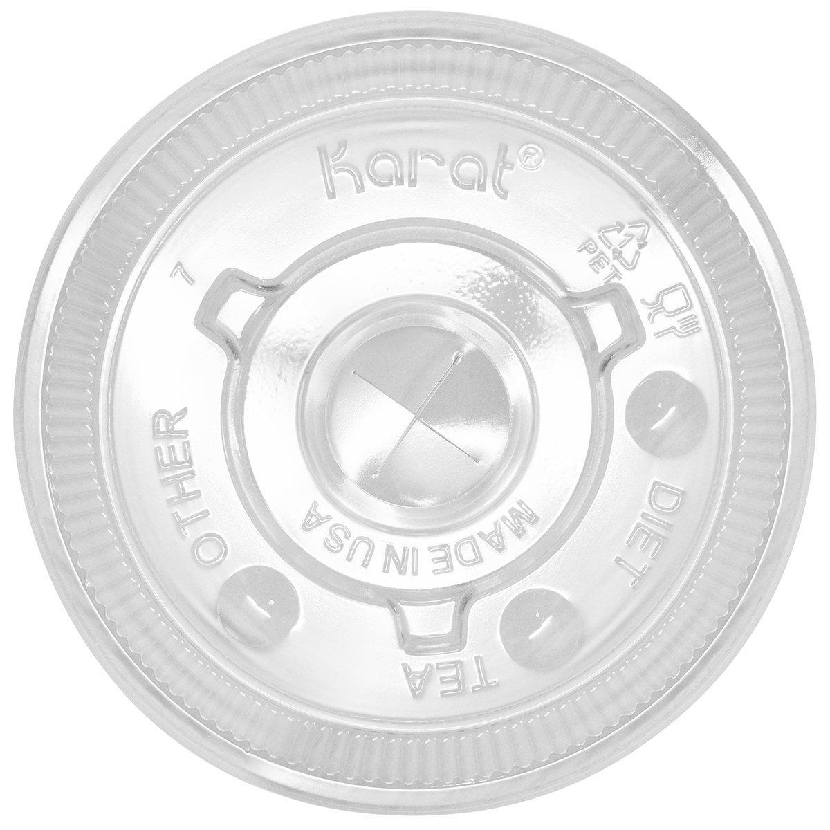 Karat 90mm PET Flat Lids - 1,000 ct-Cups & Lids-Karat-Restaurant Supply Drop