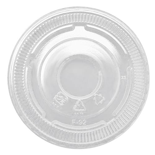 Karat 92mm PET Flat Lids - No Hole - 1,000 ct-Cups & Lids-Karat-Restaurant Supply Drop