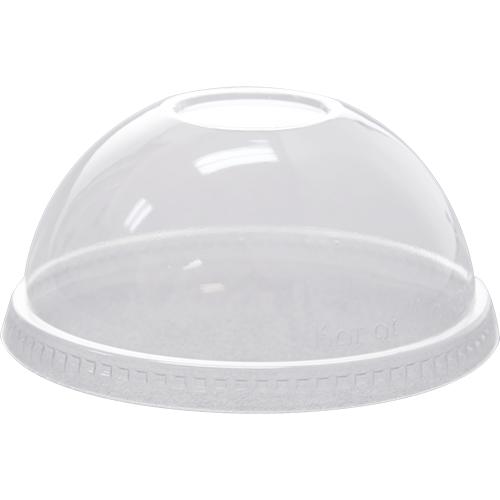 Karat 98mm PET Dome Lids - No Hole - 1,000 ct-Cups & Lids-Karat-Restaurant Supply Drop