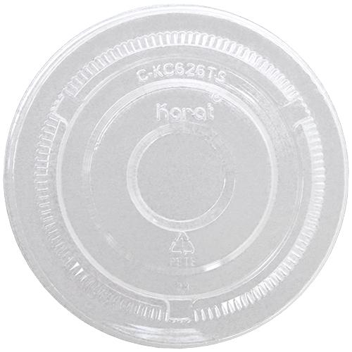 Karat 98mm PET Flat Lids - No Hole - 1,000 ct-Cups & Lids-Karat-Restaurant Supply Drop