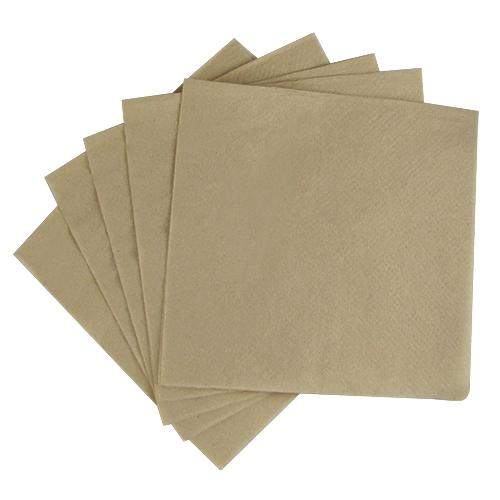 Karat 9"x9" Beverage Napkins - Kraft - 4,000 ct-Napkins-Karat-Restaurant Supply Drop