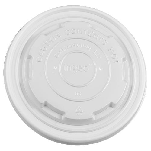 Karat Earth 12-16oz Compostable Paper Food Container Flat Lids (114.6mm) - 500 ct-To-Go Packaging-Karat-Restaurant Supply Drop