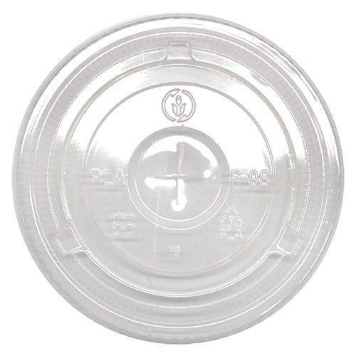 Karat Earth 12-24oz PLA Eco-Friendly Flat Lids (98mm) - 1,000 ct-Cups & Lids-Karat-Restaurant Supply Drop