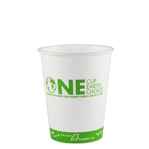 Karat Earth 12oz Eco-Friendly Paper Hot Cups - One Cup, One Earth (90mm) - 1,000 ct-Cups & Lids-Karat-Restaurant Supply Drop