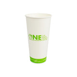 Karat Earth 22oz Eco-Friendly Paper Cold Cups - One Cup, One Earth - 90mm - 1,000 ct-Cups & Lids-Karat-Restaurant Supply Drop