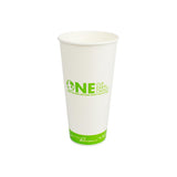 Karat Earth 22oz Eco-Friendly Paper Cold Cups - One Cup, One Earth - 90mm - 1,000 ct-Cups & Lids-Karat-Restaurant Supply Drop