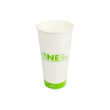 Karat Earth 22oz Eco-Friendly Paper Cold Cups - One Cup, One Earth - 90mm - 1,000 ct-Cups & Lids-Karat-Restaurant Supply Drop