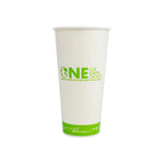 Karat Earth 22oz Eco-Friendly Paper Cold Cups - One Cup, One Earth - 90mm - 1,000 ct-Cups & Lids-Karat-Restaurant Supply Drop