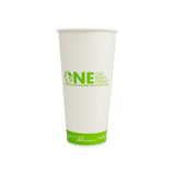 Karat Earth 22oz Eco-Friendly Paper Cold Cups - One Cup, One Earth - 90mm - 1,000 ct-Cups & Lids-Karat-Restaurant Supply Drop