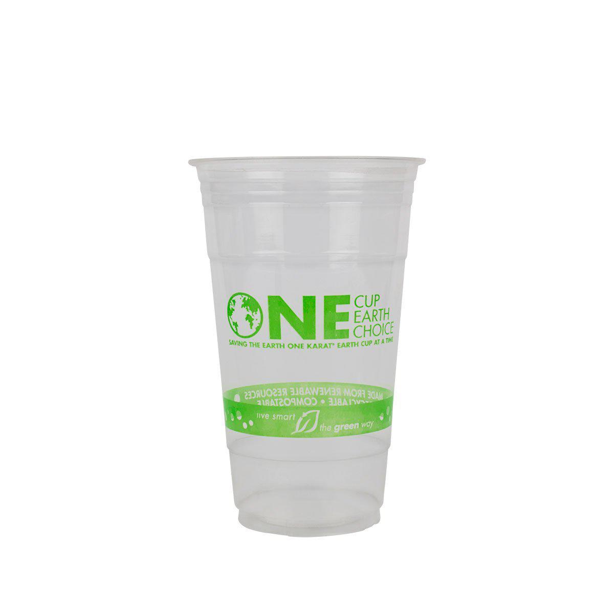 Karat Earth 24oz PLA Eco-Friendly Cup - Generic (98mm) - 600 ct-Cups & Lids-Karat-Restaurant Supply Drop