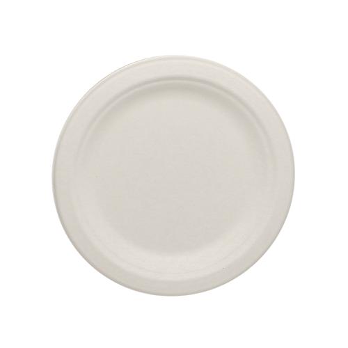 Karat Earth 6'' Compostable Bagasse Round Plates - 1,000 ct-Bowls & Plates-Karat-Restaurant Supply Drop