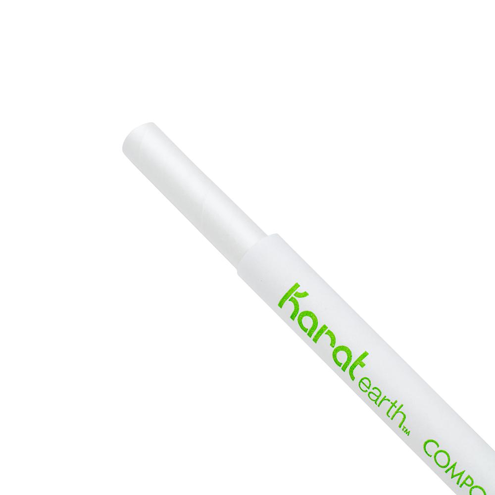 Karat Earth 7.75" Giant Paper Paper Straw (7mm) Wrapped - White (2,000 ct)-Paper Straws-Restaurant Supply Drop-Restaurant Supply Drop