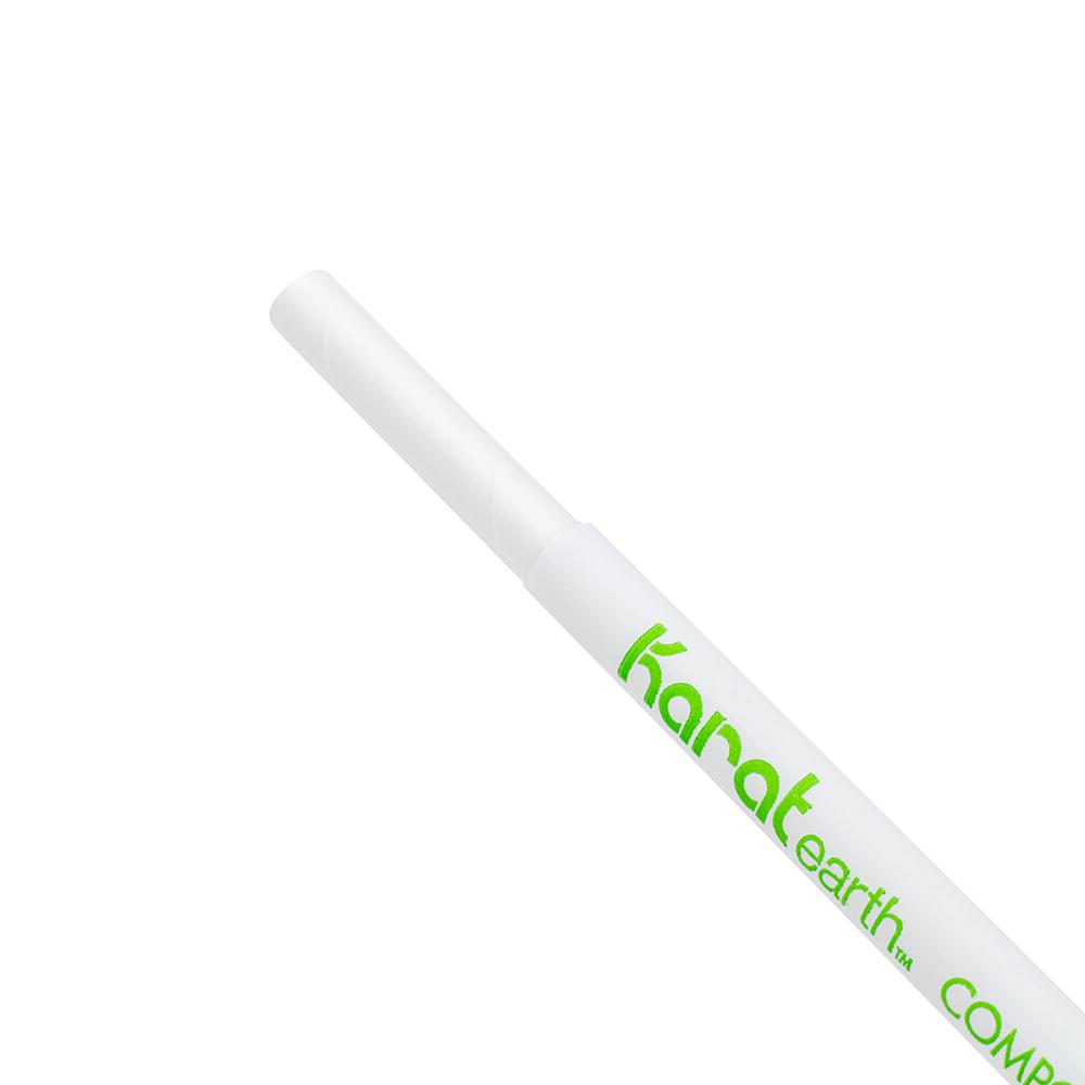 Karat Earth 7.75" Jumbo Paper Straw (5mm) White (2,000 ct)-Paper Straws-Restaurant Supply Drop-Restaurant Supply Drop