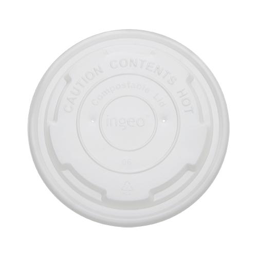 Karat Earth 8oz Compostable Paper Food Container Flat Lids (90.8mm) - 1,000 ct-To-Go Packaging-Karat-Restaurant Supply Drop