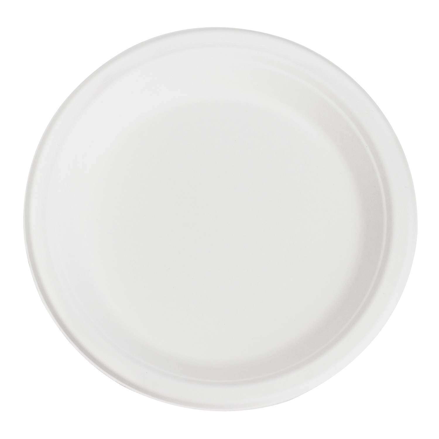 Karat Earth 9'' Compostable Bagasse Round Plates - 500 ct-Bowls & Plates-Karat-Restaurant Supply Drop