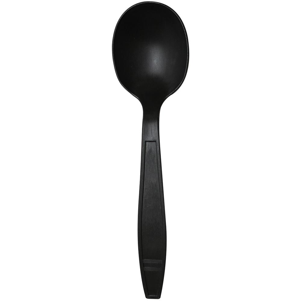 Karat Earth Heavy Weight Bio-Based Soup Spoons - Black - 1000 ct-Utensils-Karat-Restaurant Supply Drop