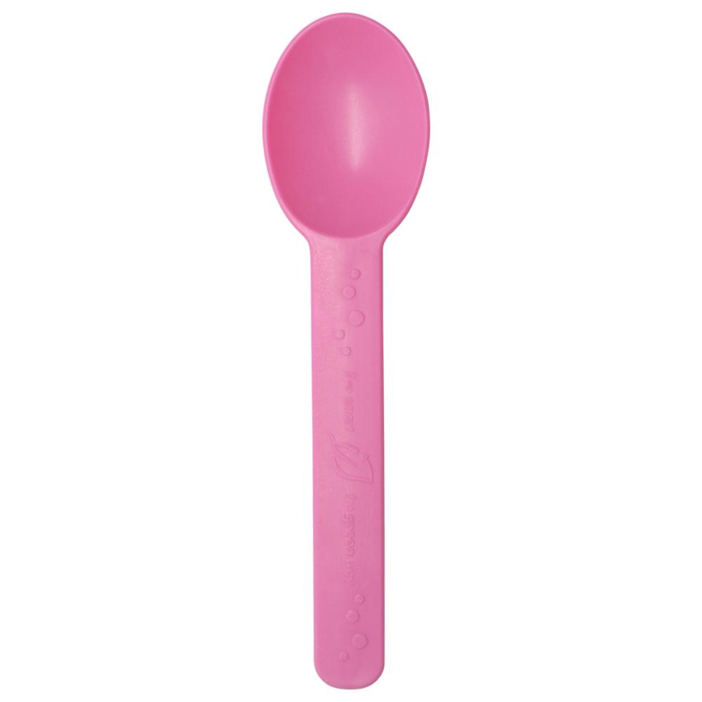 Karat Earth Heavy Weight Bio-Based Spoons - Pink - 1,000 ct-Utensils-Karat-Restaurant Supply Drop