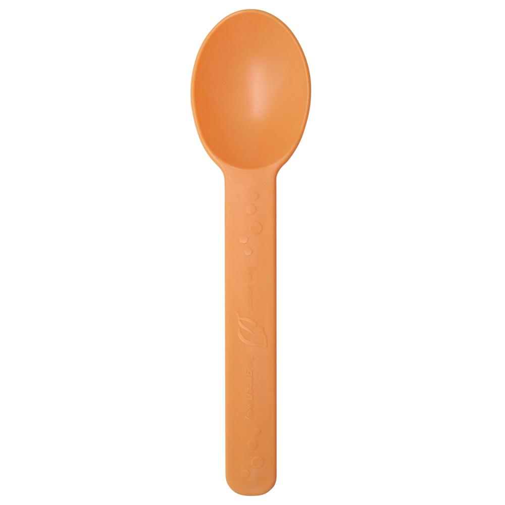 Karat Earth Heavy Weight Bio-Based Spoons - Tangerine Orange - 1,000 ct-Utensils-Karat-Restaurant Supply Drop